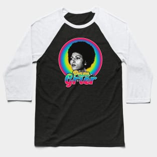 Pam Grier Rainbow Baseball T-Shirt